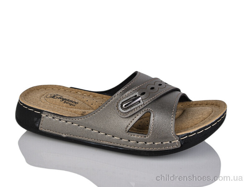 Шлепки женские Elegance 5300 графіт