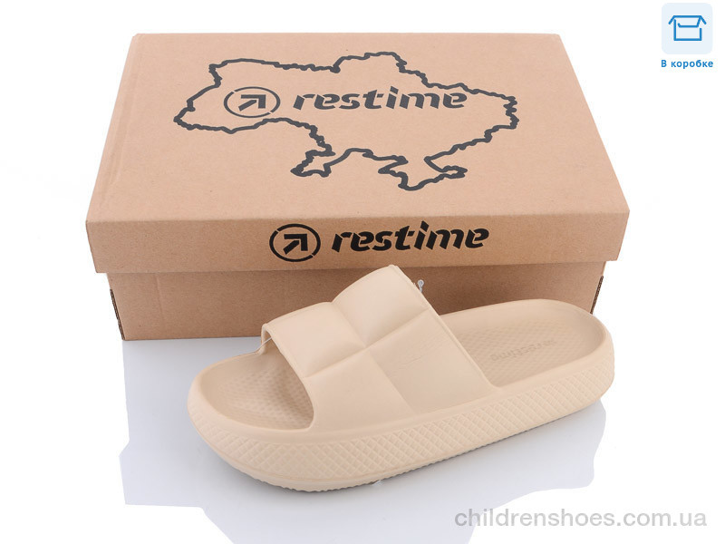 Шлепки женские Restime TWL23123 beige