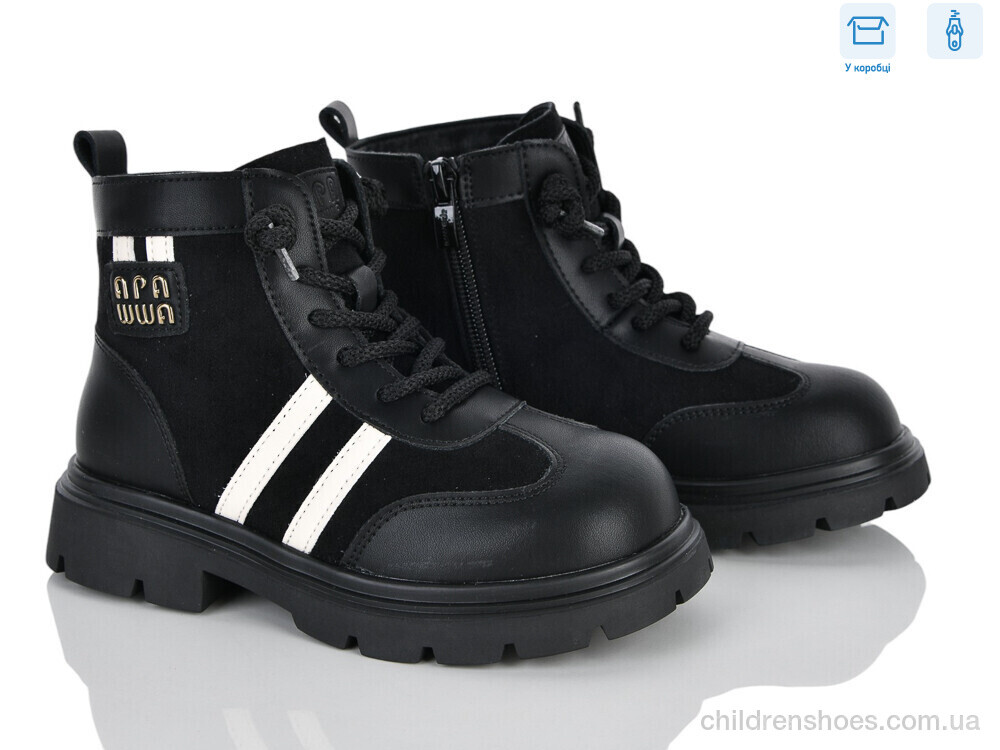 Ботинки ABQ0563R black Clibee-ShoSho / p. 29-36 / 8пар