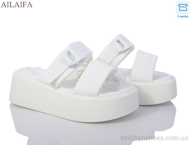 Шлепки женские Ailaifa 8031 white