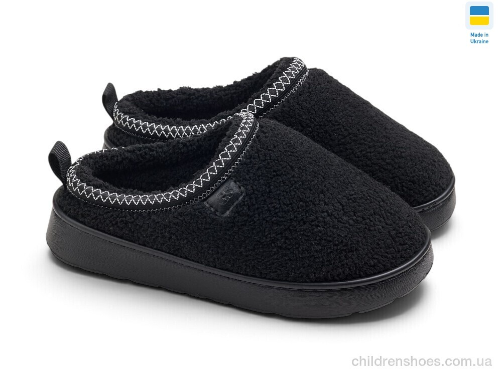 Тапки UD73021 A чорний (тедді) Rai shoes / p. 37-41 / 6пар