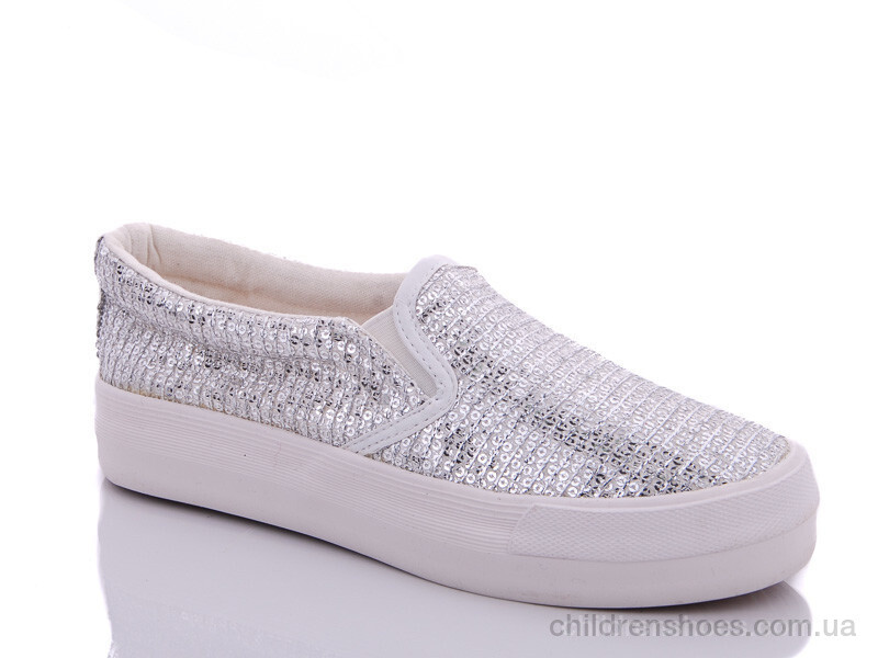 Слипоны Fule 6313 серебряный