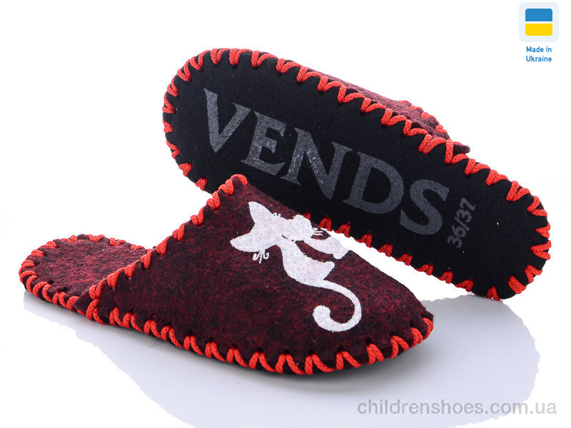 Тапки Vendsi 217W бордовий