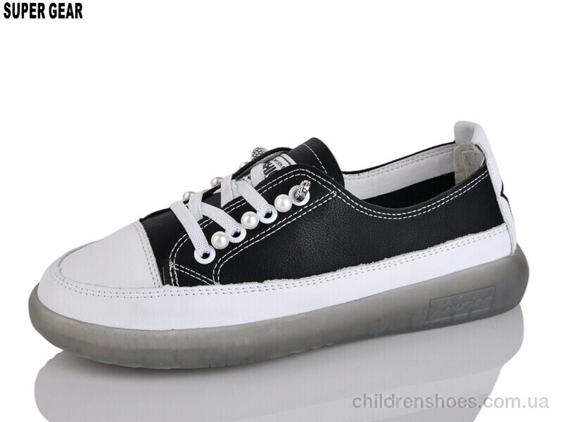 Кроссовки 01713-1 black Super Gear / p. 36-40 / 8пар