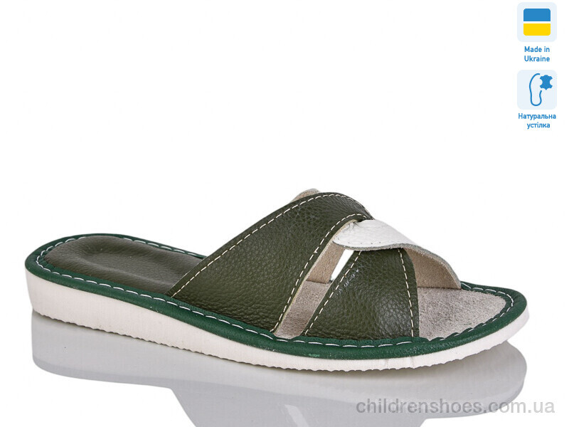 Шлепки женские TapMal 1-1 зелений комн