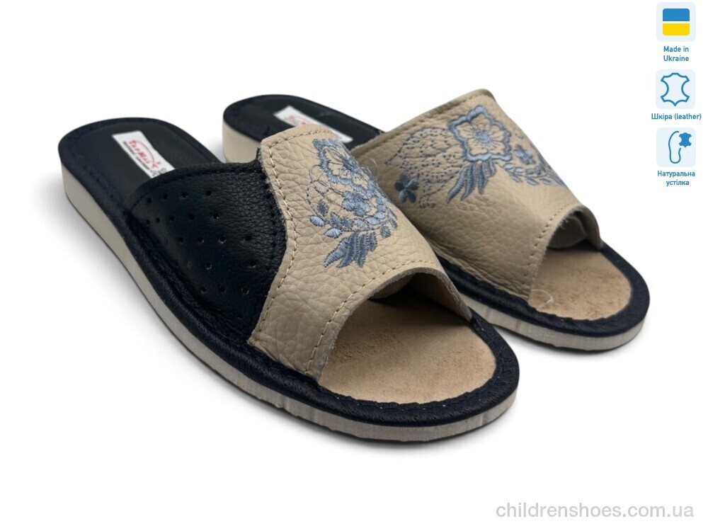 Тапки 004-1 синьо-бежевий Rai shoes / p. 36-41 / 6пар