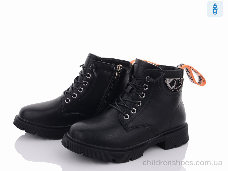 Ботинки Y106(7603) black-orange Violeta / p. 31-36 / 6пар