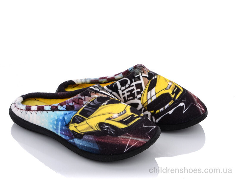 Тапки Gezer T09 black-yellow
