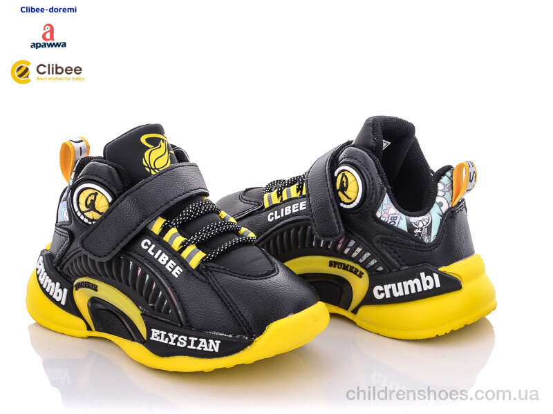 Кроссовки Clibee L353 black-yellow