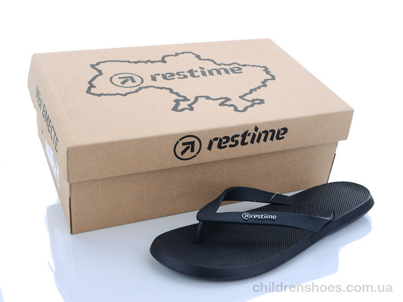 Шлепки Restime MML22621 black