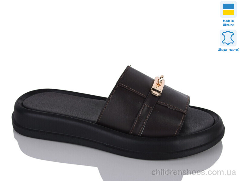 Шлепки женские No brand 928 мокко к.