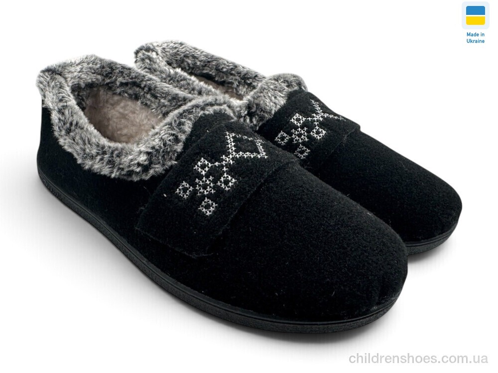 Тапки 2210 чорний Rai shoes / p. 37-42 / 12пар