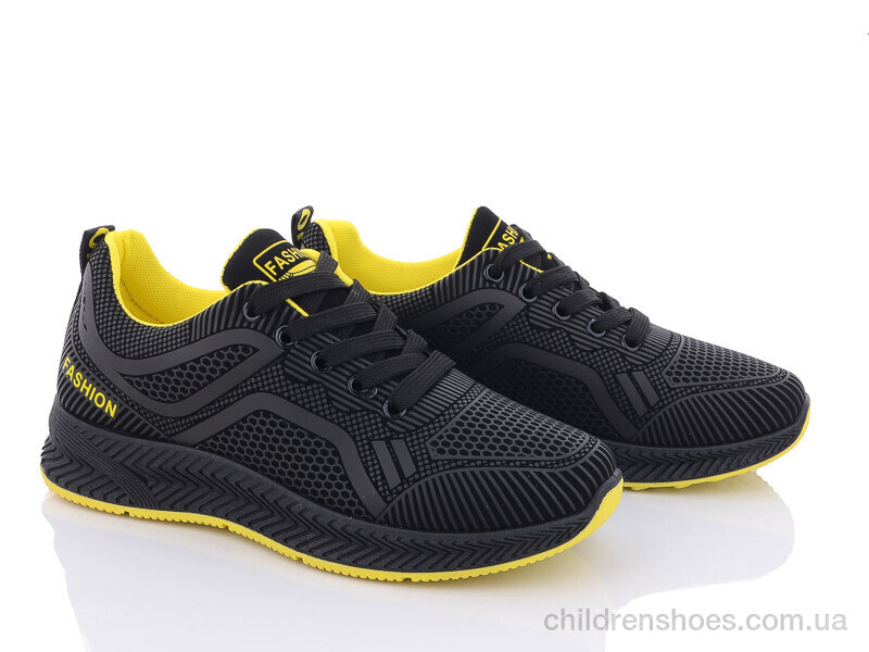 Кроссовки Violeta only one 197-143 black-yellow