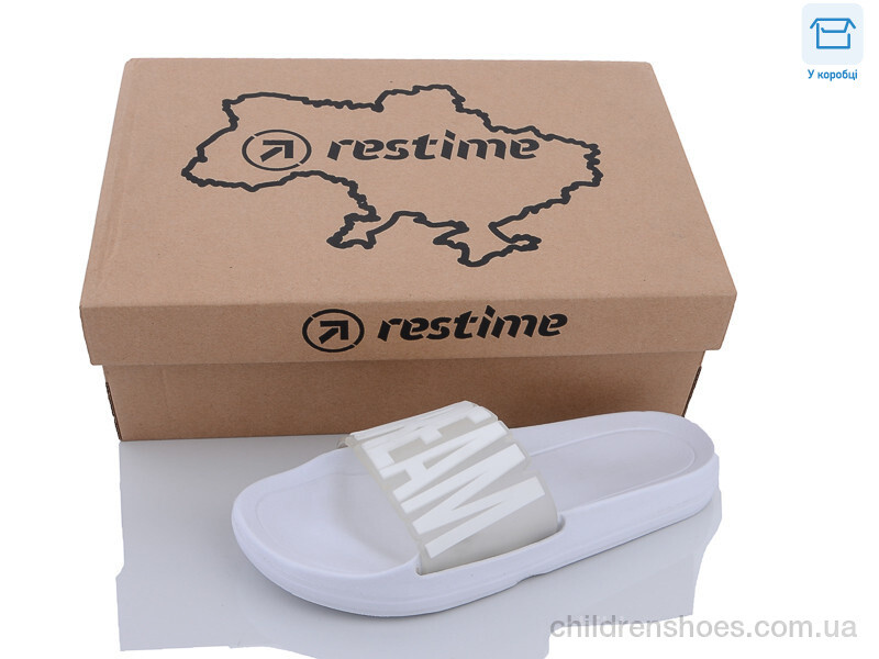 Шлепки женские Restime FWL22333 white