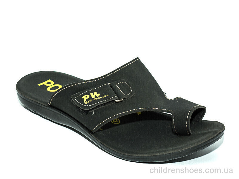 Шлепки Waldem М114 черно-желтый