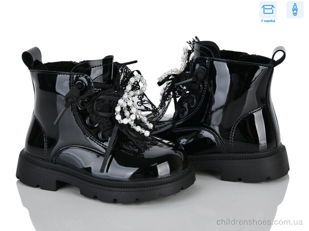 Ботинки ABQ1601P black Clibee-ShoSho / p. 22-27 / 6пар