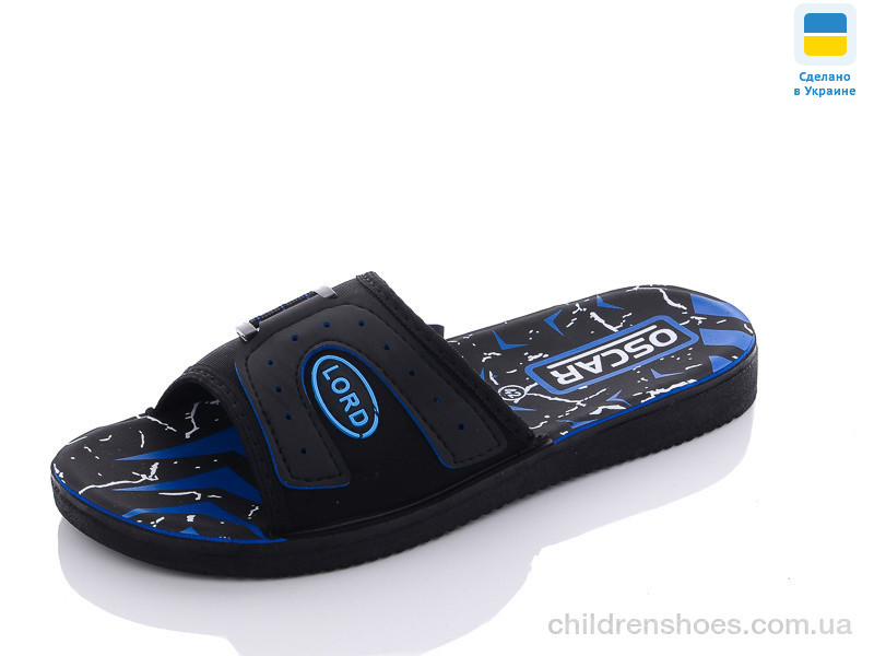 Шлепки Oscar S23 black-blue