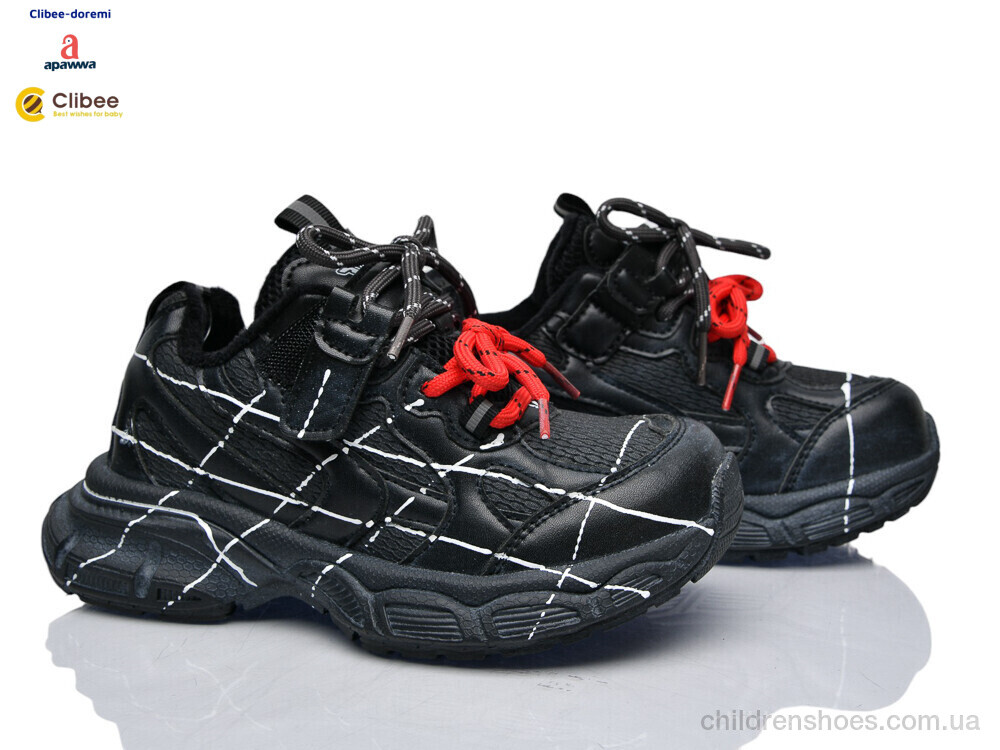 Кроссовки A925080 black фліс Clibee-Doremi / p. 31-37 / 7пар