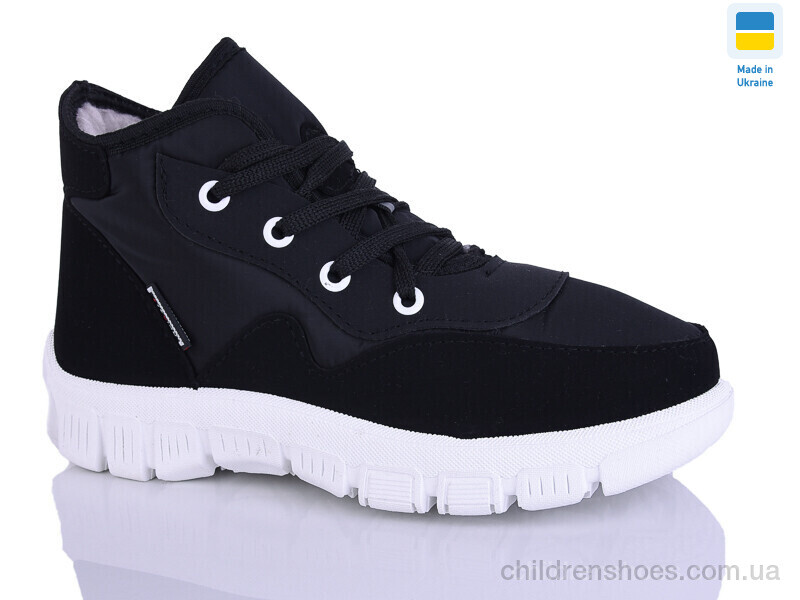 Ботинки No brand 1112 чорний біла підошва