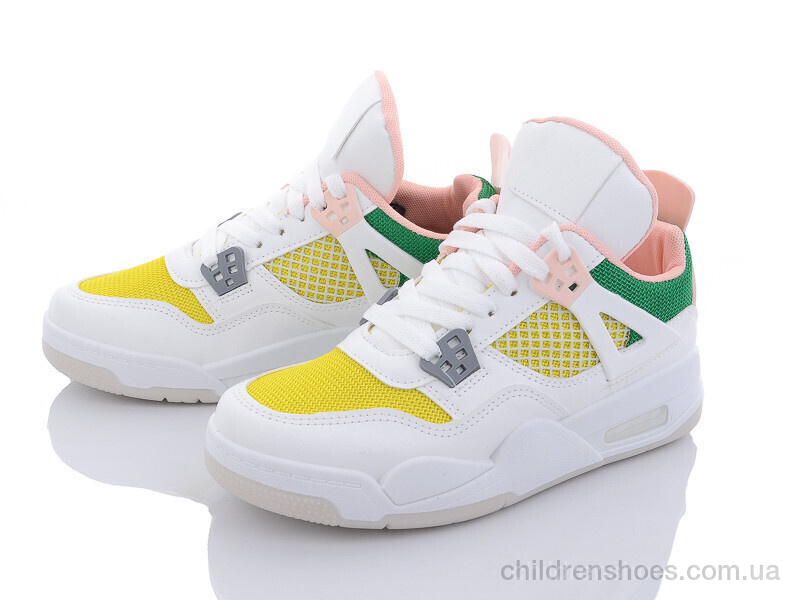 Кроссовки Violeta only one 143-24 white-yellow-green