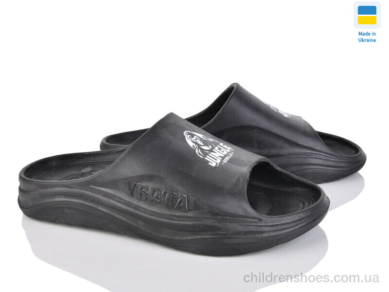 Шлепки Verta Верта1001 чорно-білий