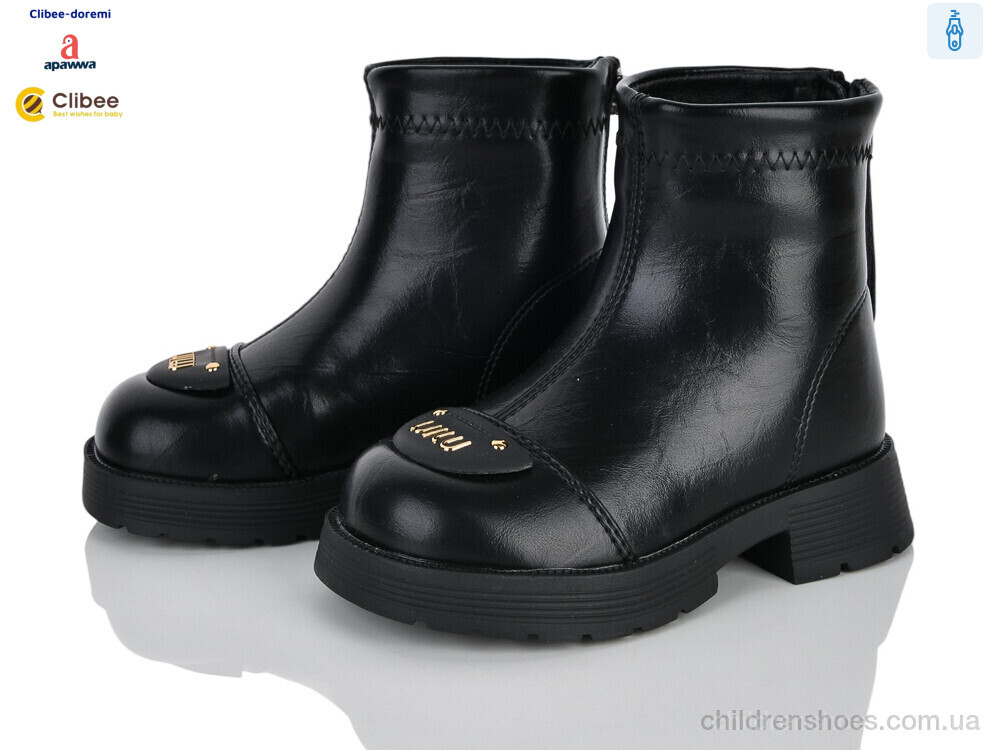 Ботинки ABC101B black єврозима Clibee-Doremi / p. 25-30 / 8пар