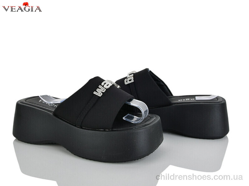 Шлепки N3 black Veagia-ADA / p. 36-40 / 8пар