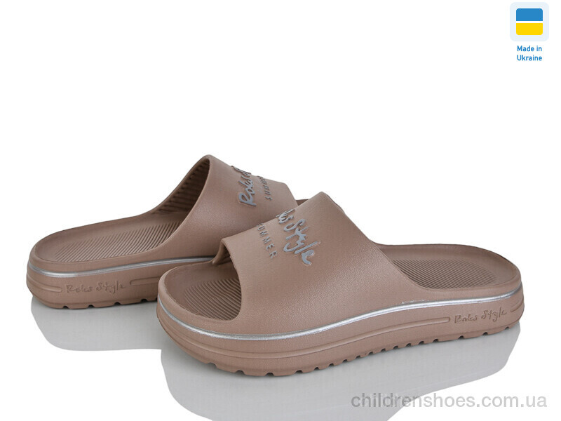 Шлепки 540-020 коричневий Rai shoes / p. 37-40 / 8пар