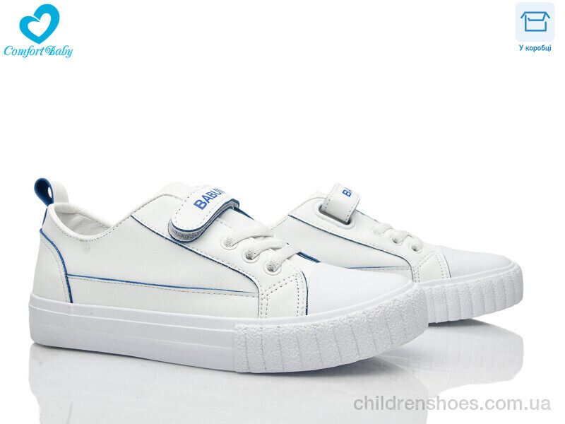 Кеды 350-7 біло-синій Comfort-baby / p. 31-37 / 8пар