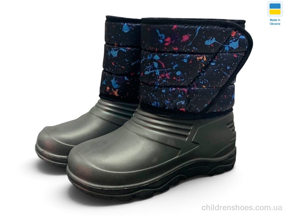 Сапоги из пены DC8-7 чорний Rai shoes / p. 28-37 / 8пар