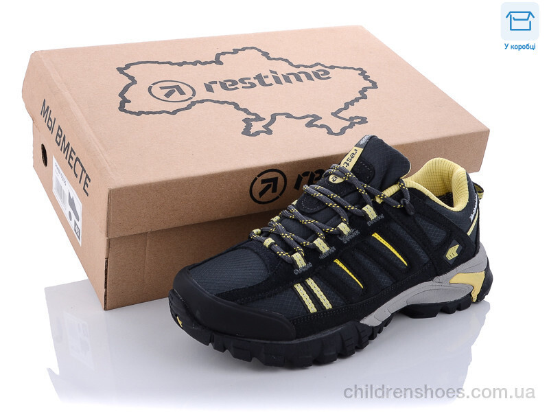 Кроссовки Restime AW021853 d.grey-lemon