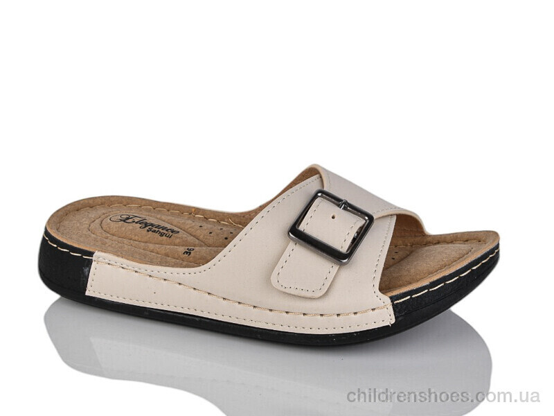 Шлепки женские Elegance 5300 бежевий