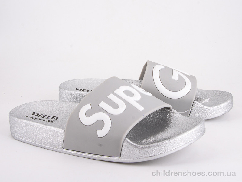 Шлепки женские Violeta only one 8-305 silver