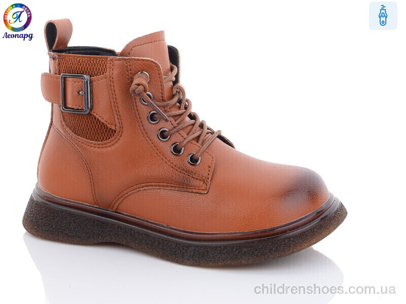 Ботинки 9017 brown Леопард / p. 31-36 / 8пар