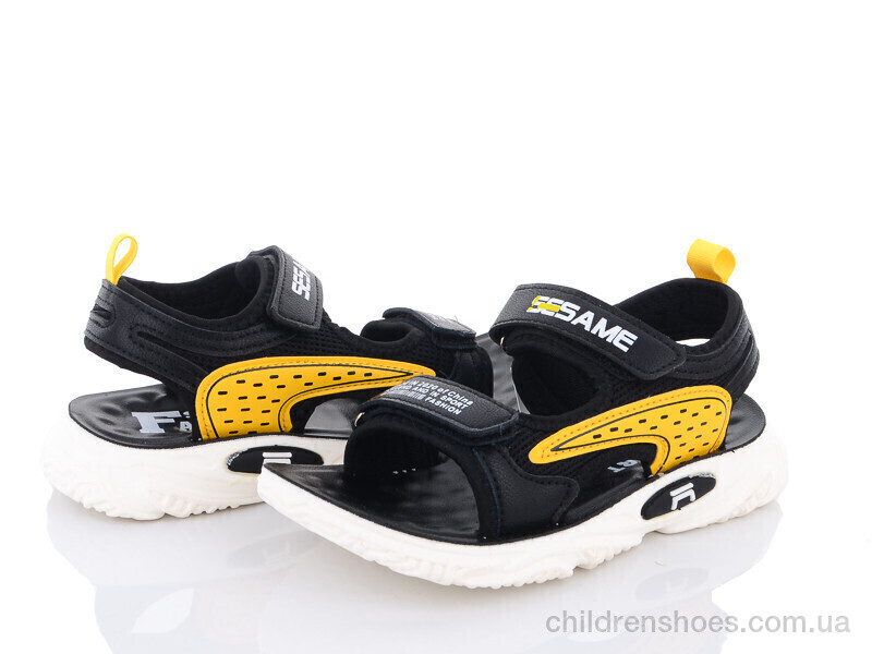 Сандалии PL10(C08) black-yellow Violeta / p. 32-37 / 6пар