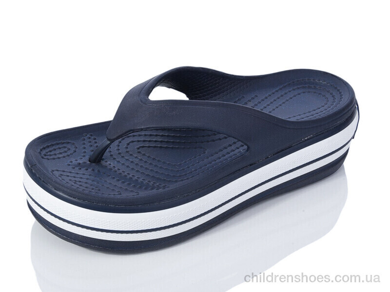 Шлепки женские No brand N508 navy-white