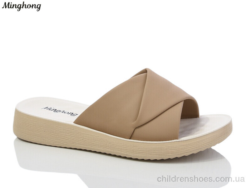 Шлепки женские Minghong 7719-39 khaki масажка