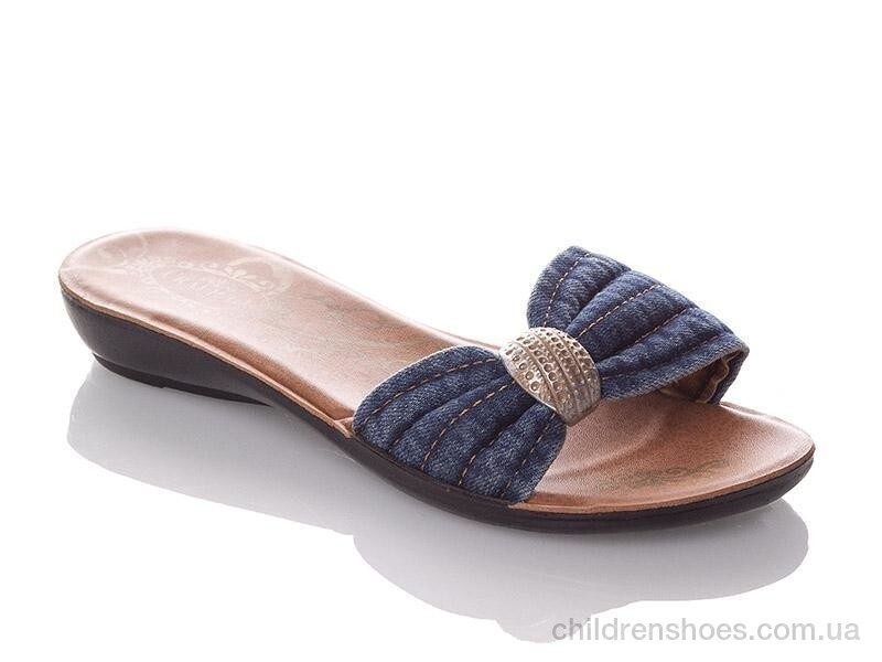 Шлепки женские Demur W302-blue