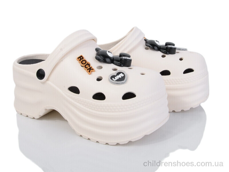 Кроксы No brand 8898 white