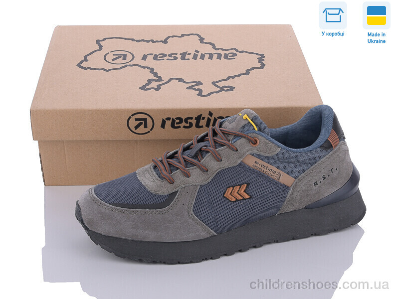 Кроссовки Restime EMB24029 navy-grey
