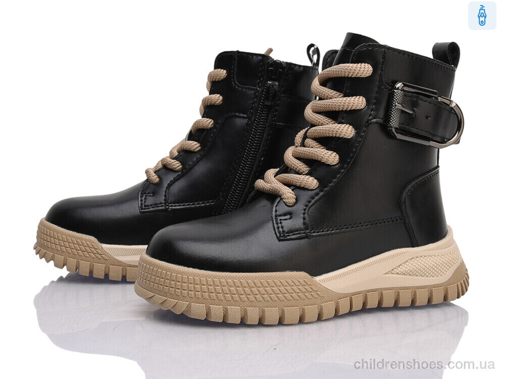 Ботинки HB829-1 black Clibee-ShoSho / p. 26-31 / 6пар