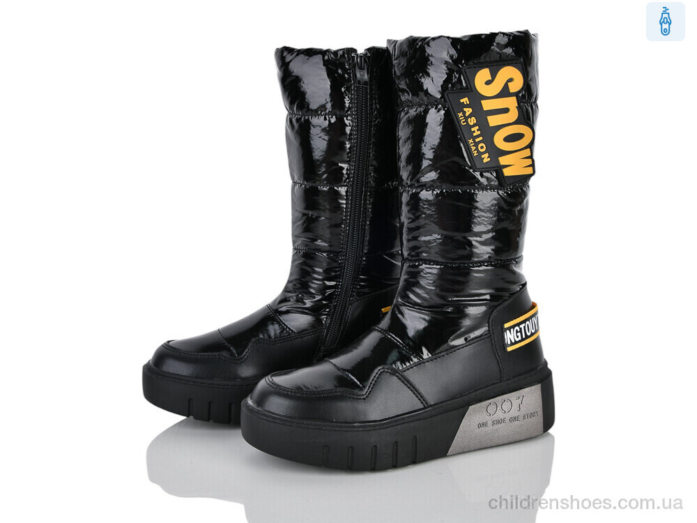 Дутики A110 black-yellow Clibee-ShoSho / p. 32-37 / 6пар