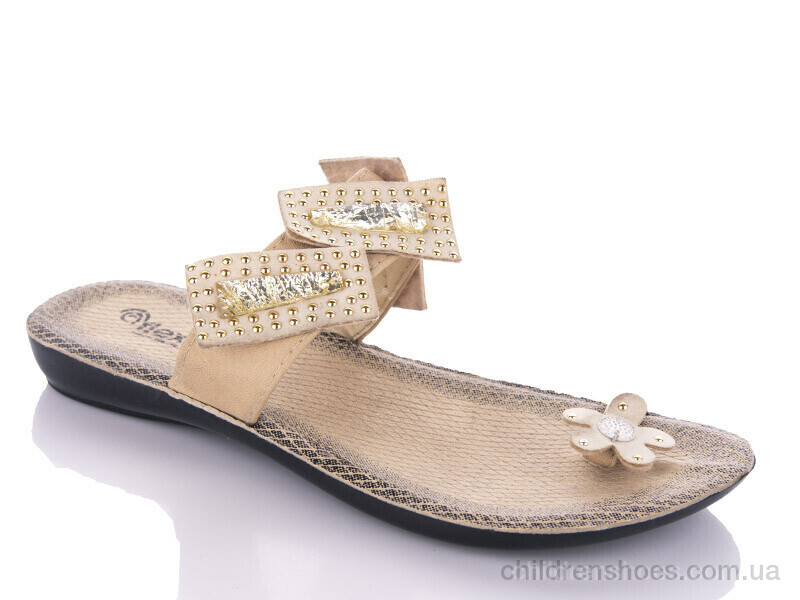 Шлепки W26-07200 beige DeMur / p. 36-40 / 6пар