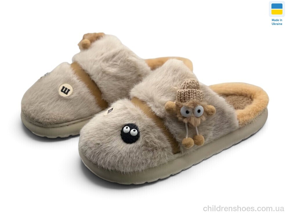 Тапки T25-01 бежевий Rai shoes / p. 36-41 / 8пар