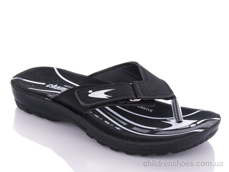 Шлепки K26-6101 black-white (30-35) DeMur / p. 30-35 / 6пар