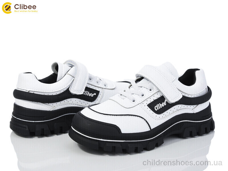 Кроссовки LC100 white-black Clibee / p. 32-37 / 6пар