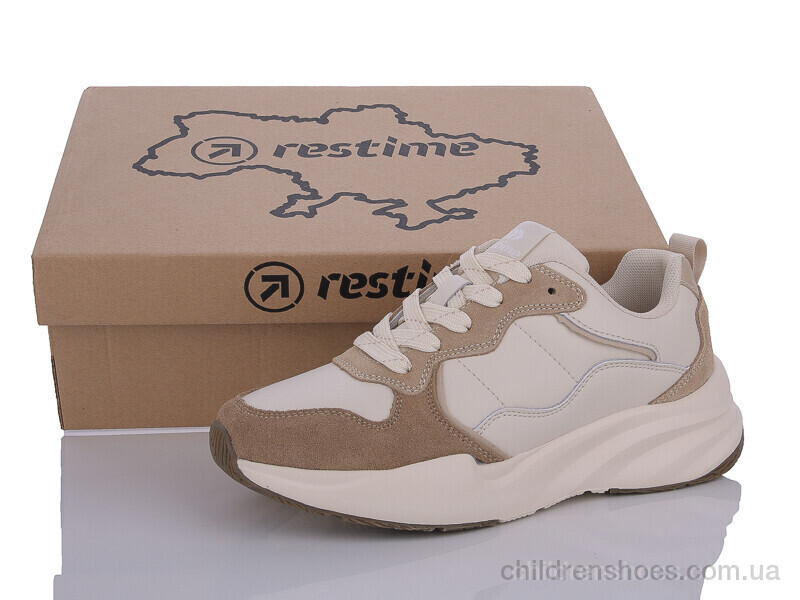 Кроссовки Restime AWB24014 beige