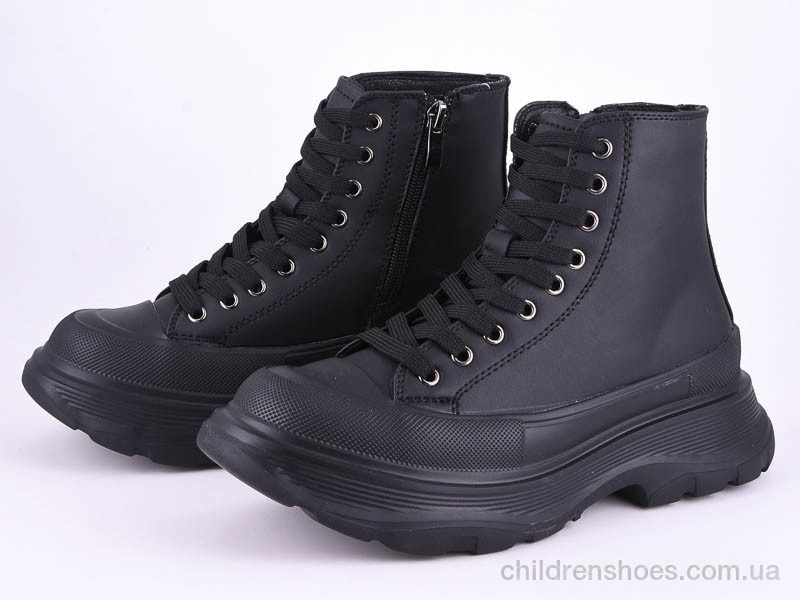 Ботинки 166-31 black-black Violeta / p. 36-41 / 8пар