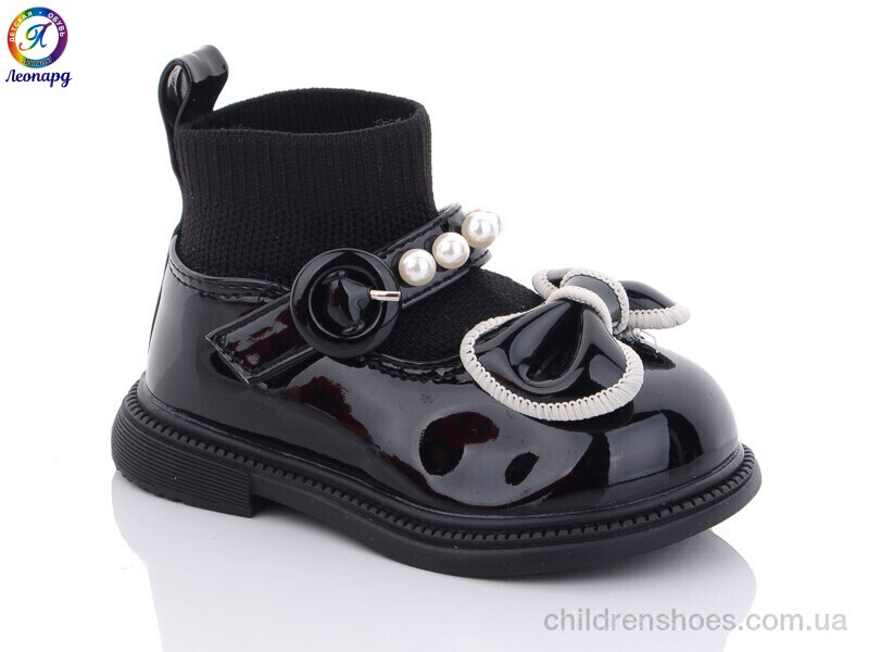 Туфли M6608-2 black Леопард / p. 16-20 / 12пар