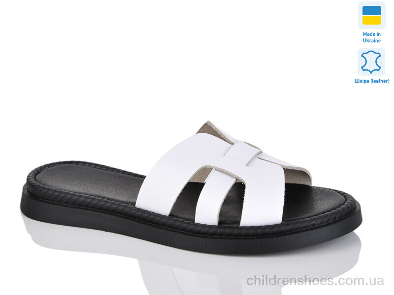 Шлепки женские No brand 304-1 білий к.